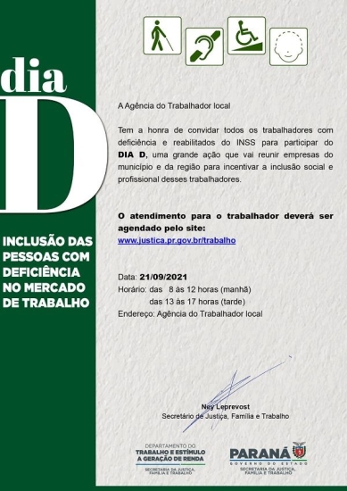 Irati tem “Dia D” de Inclusão das Pessoas com Deficiência no Mercado de Trabalho