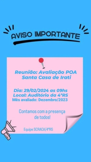 Avaliação POA- Santa casa de Irati 29/02/2024