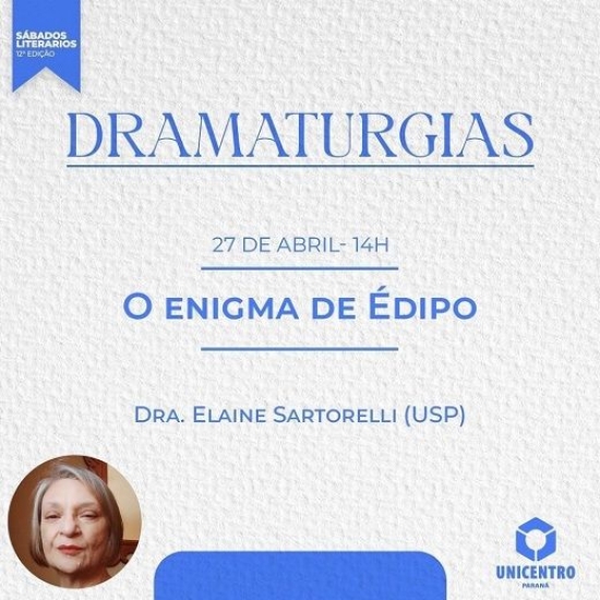 2º Encontro dos Sábados Literários em 2024 acontece no dia 27/04
