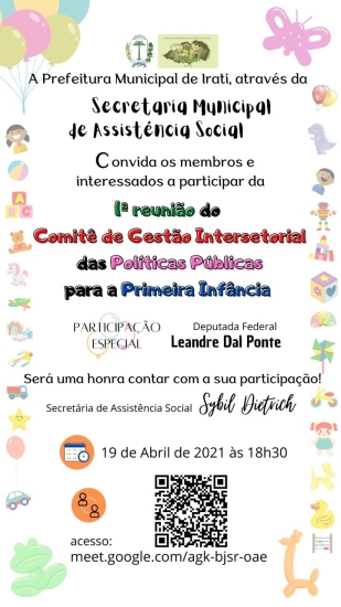 1ª Reunião do Comitê de Gestão Intersetorial das Políticas Públicas para a Primeira Infância