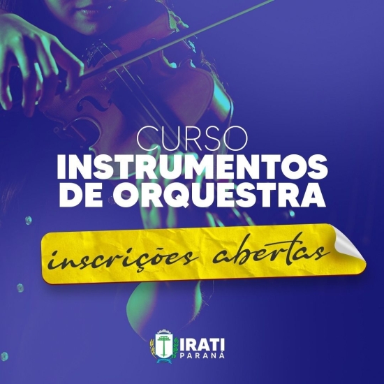Estão abertas vagas para aprender Violino no curso de Instrumentos de Orquestra